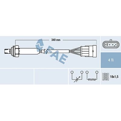 FAE 77300 Lambdasonde - Regelsonde für Opel Omega B FAE 77300 Lambdasonde - Regelsonde für Opel Omega B