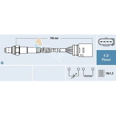 Volkswagen Model 77405 Oxygen Sensor - Post-catalyst Diagnostic Sensor Volkswagen Model 77405 Oxygen Sensor - Post-catalyst Diagnostic Sensor