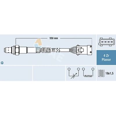 FAE 77411 Oxygensensor - Porsche 911 - Diagnosesonde efter katalysator FAE 77411 Oxygensensor - Porsche 911 - Diagnosesonde efter katalysator
