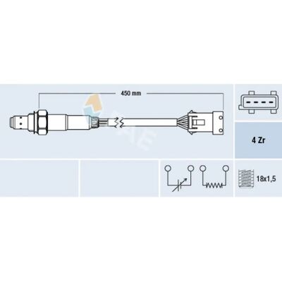 FAE 8435050631829 - Θερμαινόμενος αισθητήρας οξυγόνου FAE 8435050631829 - Θερμαινόμενος αισθητήρας οξυγόνου