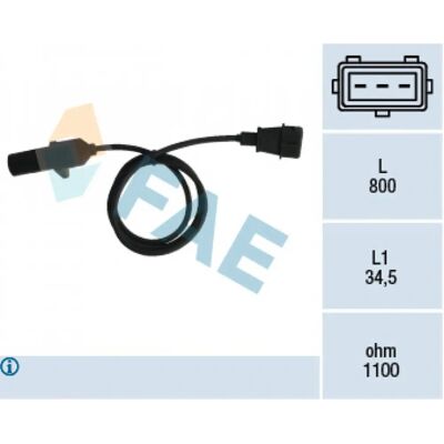 FAE 79296 Krængningspositionssensor - Induktiv, kabel 800mm, 3 pins FAE 79296 Krængningspositionssensor - Induktiv, kabel 800mm, 3 pins