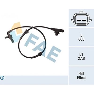 Senzor de viteză roată ABS FAE 78275 Senzor de viteză roată ABS FAE 78275