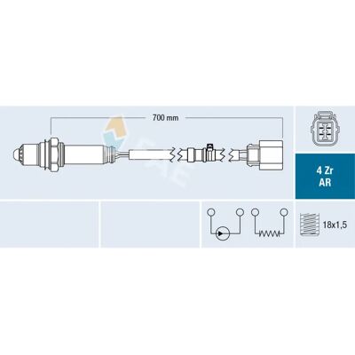 Αντίσταση Lambda FAE 75609 - Αισθητήρας οξυγόνου για Honda: Accord 7 Αντίσταση Lambda FAE 75609 - Αισθητήρας οξυγόνου για Honda: Accord 7