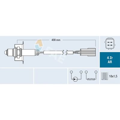 Sensor de oxigênio Nissan 75613 - Para NP300 Navara, Pathfinder Sensor de oxigênio Nissan 75613 - Para NP300 Navara, Pathfinder