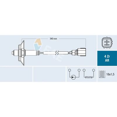 FAE 75672 Sonda Lambda - 4 Conectores - 340mm de Largo FAE 75672 Sonda Lambda - 4 Conectores - 340mm de Largo