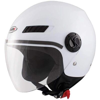 Casco de moto jet blanco Shiro Sh-62 GS - Casco de motocicleta Casco de moto jet blanco Shiro Sh-62 GS - Casco de motocicleta