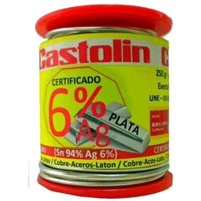 Castolin 3060RTE Hilo de estaño plata - Cobre, latón, acero Castolin 3060RTE Hilo de estaño plata - Cobre, latón, acero