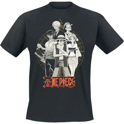 Toei Animation One Piece Kurzarm T-Shirt - T-Shirt, Schwarz, XXL Toei Animation One Piece Kurzarm T-Shirt - T-Shirt, Schwarz, XXL