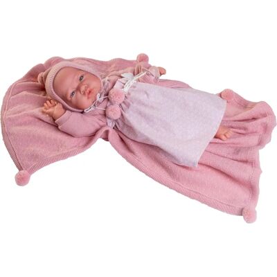 Lalka Reborn Antonio Juan - 42cm Różowa z Akcesoriami Lalka Reborn Antonio Juan - 42cm Różowa z Akcesoriami