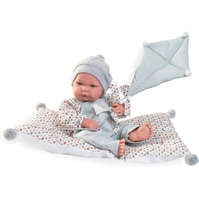 Lalka Nico Antonio Juan - 42cm, Realistyczny winyl, z latawcem i poduszką tęczy Lalka Nico Antonio Juan - 42cm, Realistyczny winyl, z latawcem i poduszką tęczy