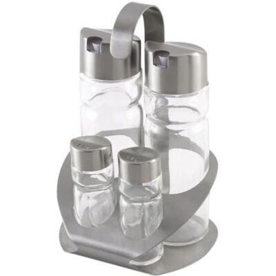 Monix Sabor Menage - Ensemble en acier inoxydable et verre Monix Sabor Menage - Ensemble en acier inoxydable et verre