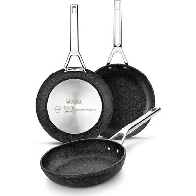 Monix - Mineral - Alluminio Forgiato - 18/22/26 cm - Set di Padelle Monix - Mineral - Alluminio Forgiato - 18/22/26 cm - Set di Padelle
