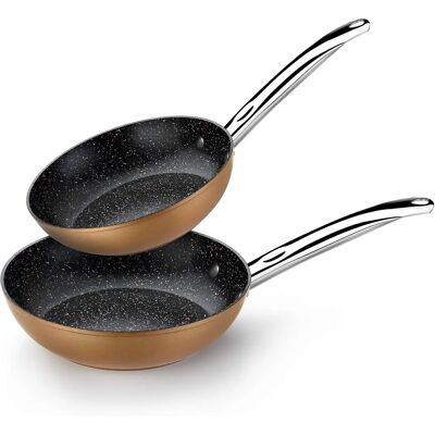Monix Copper - 2 Pfannen-Set - Antihaft, Aluminium, Kupferfinish Monix Copper - 2 Pfannen-Set - Antihaft, Aluminium, Kupferfinish