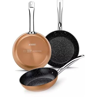 Monix - Copper - 18/22/26 cm - Antihaft - Cookware Set Monix - Copper - 18/22/26 cm - Antihaft - Cookware Set