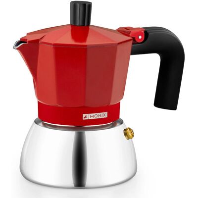 Monix M863103 - Rouge - Cafetière italienne - Publicité Monix M863103 - Rouge - Cafetière italienne - Publicité