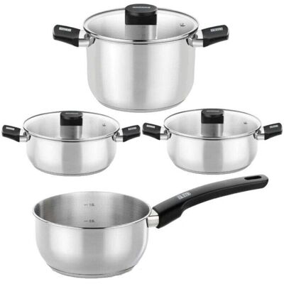 Monix M240001 Edelstahl Kochgeschirr-Set - Ø14cm, Ø20cm, Ø24cm Monix M240001 Edelstahl Kochgeschirr-Set - Ø14cm, Ø20cm, Ø24cm