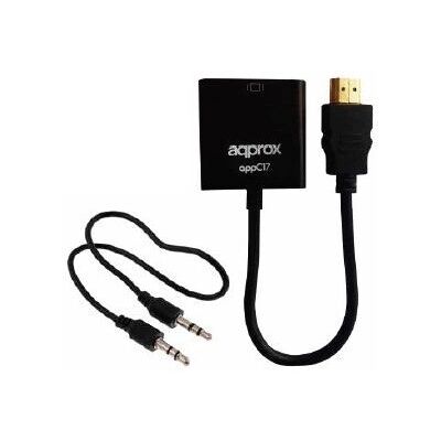Generic appC17 HDMI VGA-Adapter - Unterstützt 1920x1200 - Audio Jack 3.5mm Generic appC17 HDMI VGA-Adapter - Unterstützt 1920x1200 - Audio Jack 3.5mm