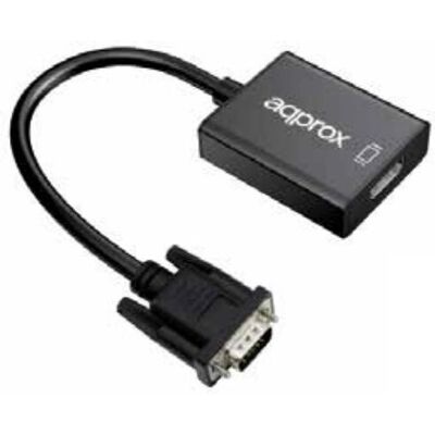 Adaptateur VGA vers HDMI d'Approx - Audio, 20cm, Noir - Électronique - Publicité Adaptateur VGA vers HDMI d'Approx - Audio, 20cm, Noir - Électronique - Publicité