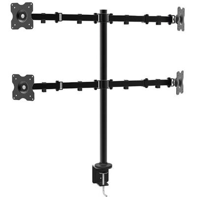 Supporto monitor nero Approx - Supporta 4 schermi 10-27" - VESA 75x75/100x100mm Supporto monitor nero Approx - Supporta 4 schermi 10-27" - VESA 75x75/100x100mm