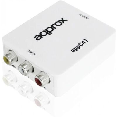 Adaptor RCA la HDMI - Convertor video - Alb Adaptor RCA la HDMI - Convertor video - Alb