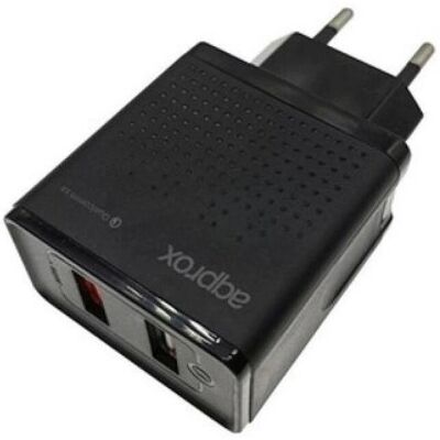 Approx APPUSBWALLQC 18W Încărcător USB Negru - Încărcător de rețea pentru laptop Approx APPUSBWALLQC 18W Încărcător USB Negru - Încărcător de rețea pentru laptop