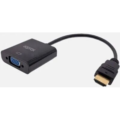 Adaptateur HDMI vers VGA Approx APPC11V3 - Noir - Publicité Adaptateur HDMI vers VGA Approx APPC11V3 - Noir - Publicité