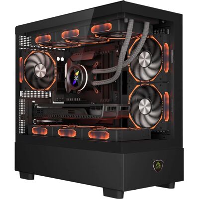 KeepOut XC-301 Case per PC in Vetro - Micro ATX, Nero KeepOut XC-301 Case per PC in Vetro - Micro ATX, Nero