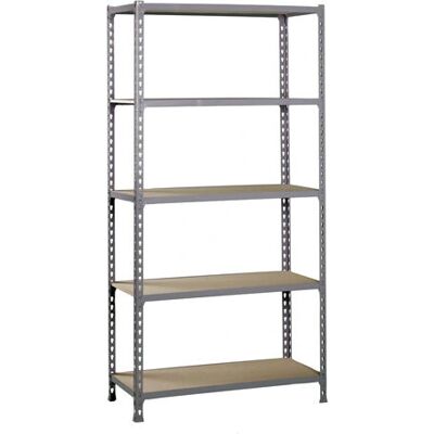 Estantería metálica resistente - 5 estantes - 100x50x200 cm - Gris Estantería metálica resistente - 5 estantes - 100x50x200 cm - Gris
