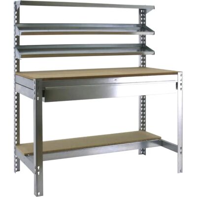 Banc de travail Simonrack BT1 Galva/Bois 1445x910x610mm - Table de travail industrielle Banc de travail Simonrack BT1 Galva/Bois 1445x910x610mm - Table de travail industrielle