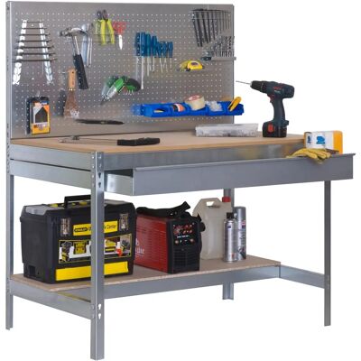 Établi BT2 Simonrack - Galva/Bois - 600kg - Publicité Établi BT2 Simonrack - Galva/Bois - 600kg - Publicité