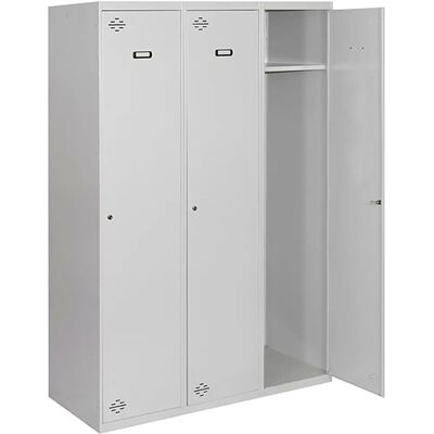 Armario Metálico Gris Simon - 3 Puertas Montado Armario Metálico Gris Simon - 3 Puertas Montado