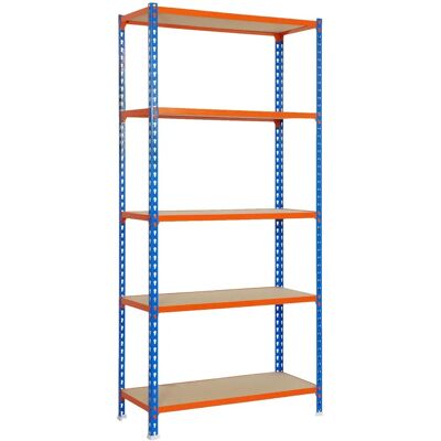 Scaffale robusto Simonrack - Blu/Arancio/Madeira - 2000x1100x400 mm Scaffale robusto Simonrack - Blu/Arancio/Madeira - 2000x1100x400 mm