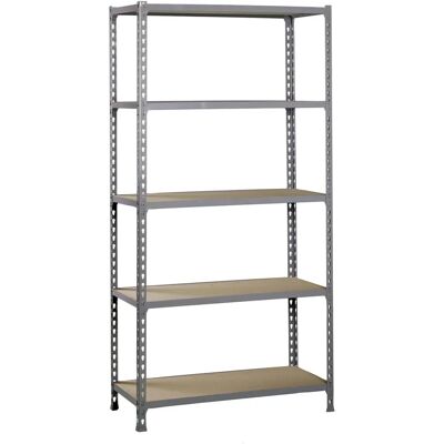 Scaffale metallico Simonrack 5 ripiani Grigio/Madeira - Resistente e durevole Scaffale metallico Simonrack 5 ripiani Grigio/Madeira - Resistente e durevole