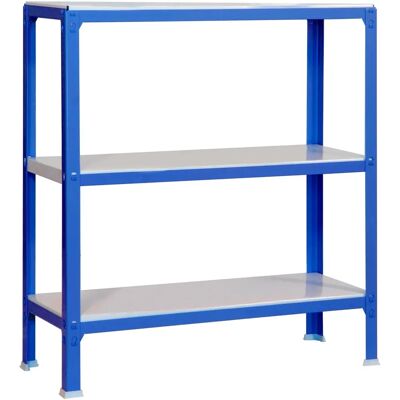 Estantería metálica azul-blanca Simonrack - 3 estantes ajustables 900x800x400mm Estantería metálica azul-blanca Simonrack - 3 estantes ajustables 900x800x400mm