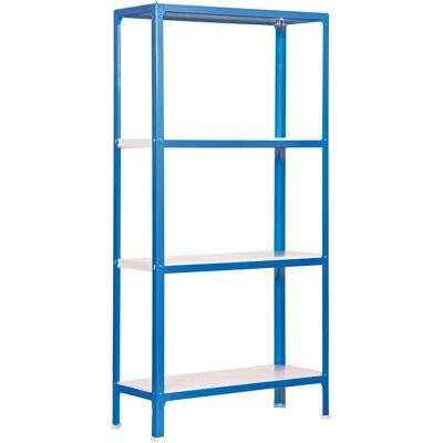 Estantería de Acero Simonrack - 4 Estantes, Azul/Blanco, 160x80x40 cm - Almacenamiento Pesado Estantería de Acero Simonrack - 4 Estantes, Azul/Blanco, 160x80x40 cm - Almacenamiento Pesado