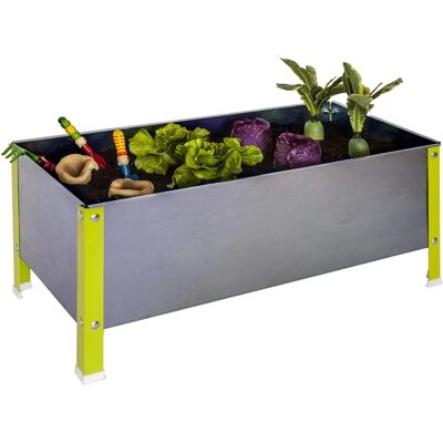SimonRack Letto da Giardino Urbano - 100L - Acciaio, Verde/Galvanizzato - 410x900x400mm - Letto Rialzato SimonRack Letto da Giardino Urbano - 100L - Acciaio, Verde/Galvanizzato - 410x900x400mm - Letto Rialzato