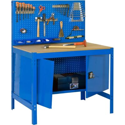 Banc de travail Simonrack BT2 Bleu/Bois - 1445x1210x610mm - Acier & MDF Banc de travail Simonrack BT2 Bleu/Bois - 1445x1210x610mm - Acier & MDF