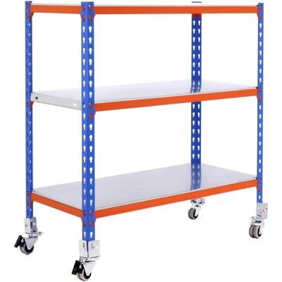 Simonrack Metallregal Blau/Orange - Verstellbar & Schnell Aufgebaut Simonrack Metallregal Blau/Orange - Verstellbar & Schnell Aufgebaut