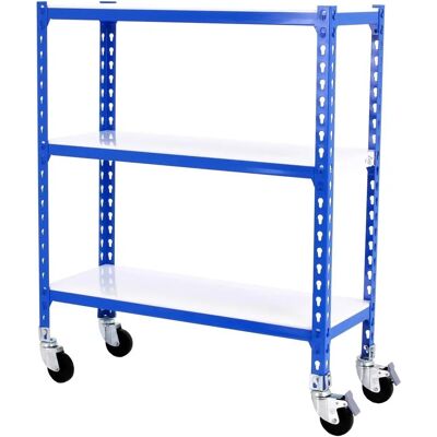 Simonclick Blau/Weiß Metallschrank - Verstellbar, Einfache Montage - Regal Simonclick Blau/Weiß Metallschrank - Verstellbar, Einfache Montage - Regal