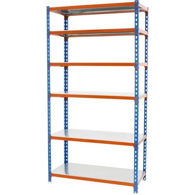 SimonRack Libreria in metallo 6/500 Blu/Arancio - Scaffale SimonRack Libreria in metallo 6/500 Blu/Arancio - Scaffale