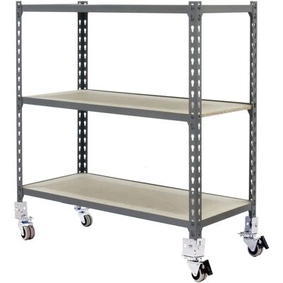 Scaffale in metallo SimonRack - 3 mensole in legno - 75kg Scaffale in metallo SimonRack - 3 mensole in legno - 75kg
