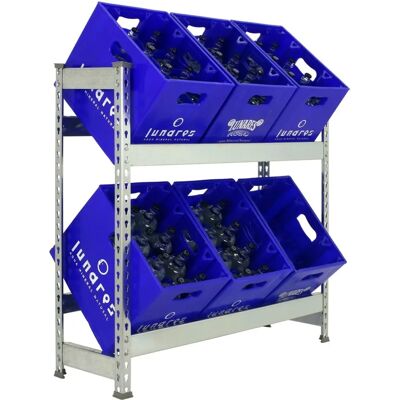 Étagère en Acier Simonrack - 2 Niveaux, 1000x1000x300mm - Argent - Publicité Étagère en Acier Simonrack - 2 Niveaux, 1000x1000x300mm - Argent - Publicité