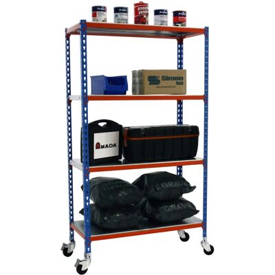 Estantería metálica Simonclick 4/300 1500 Azul/Naranja/Gris - Estantería metálica Estantería metálica Simonclick 4/300 1500 Azul/Naranja/Gris - Estantería metálica