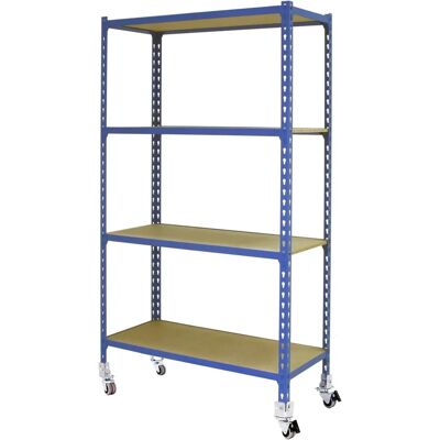 Maderclick Móvil 4/400 1500 Azul/Madera - Estantería Metálica Maderclick Móvil 4/400 1500 Azul/Madera - Estantería Metálica