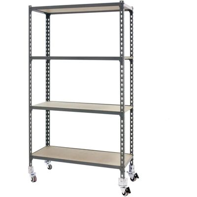 Maderclick Mobile Mini 4/500 1500 Grau/Wood - Metallschrank Maderclick Mobile Mini 4/500 1500 Grau/Wood - Metallschrank