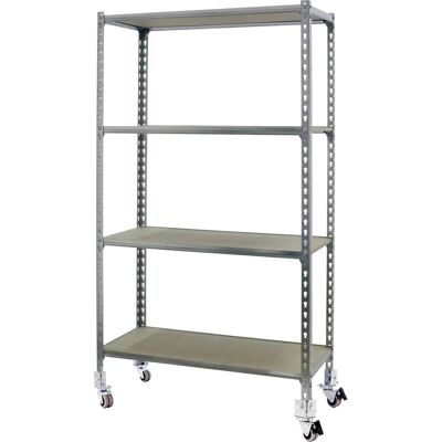 Maderclick Mobile Plus 4/500 1500 Galva/madeira - Scaffale in metallo Maderclick Mobile Plus 4/500 1500 Galva/madeira - Scaffale in metallo