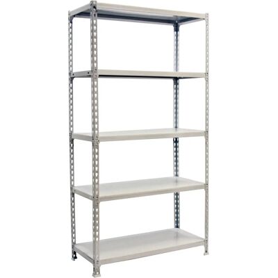 Estantería metálica blanca SimonRack - 2000x1000x300 mm - 5 estantes - 180 kg por estante Estantería metálica blanca SimonRack - 2000x1000x300 mm - 5 estantes - 180 kg por estante