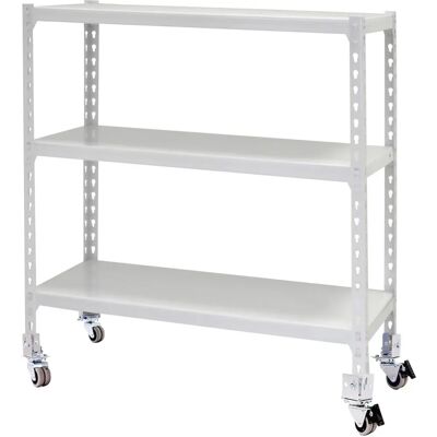 Estantería metálica blanca ajustable 3 niveles - Simonrack Estantería metálica blanca ajustable 3 niveles - Simonrack