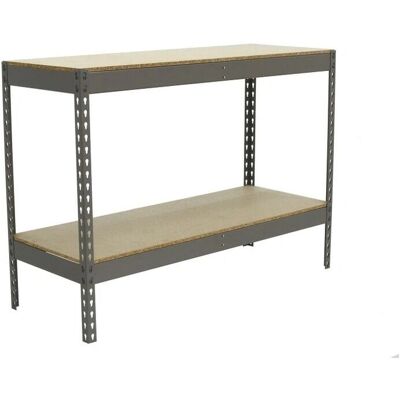 Estantería metálica Simonforte 1206-2 Gris/Madera - Carga 600kg Estantería metálica Simonforte 1206-2 Gris/Madera - Carga 600kg