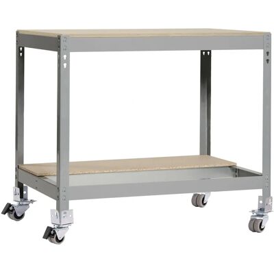 Simonrack - Tavolo di lavoro mobile BT0 900 - Metallo/Grigio/Legno Simonrack - Tavolo di lavoro mobile BT0 900 - Metallo/Grigio/Legno